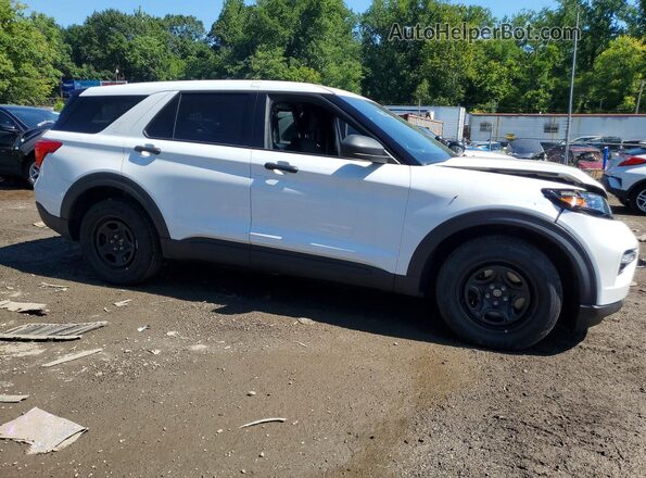 1FM5K8AB1MGA52812 2021 FORD EXPLORER Белый Передняя правая четверть
