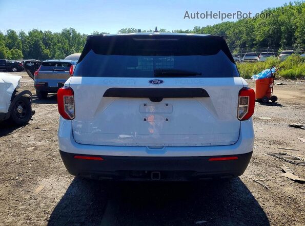1FM5K8AB1MGA52812 2021 FORD EXPLORER Белый Вид сзади