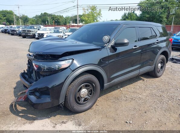 1FM5K8AB7MGA06448 2021 FORD POLICE INTERCEPTOR Black Передня ліва чверть