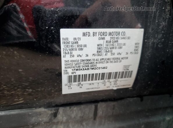 1FM5K8AB7MGC01482 2021 FORD EXPLORER Black 