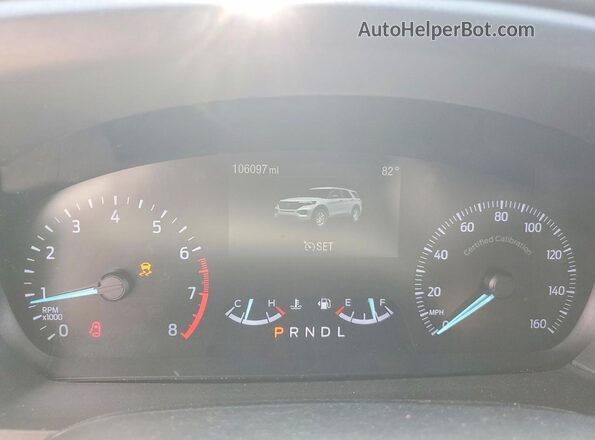 1FM5K8AB8LGB30792 2020 FORD EXPLORER Черный Вид щитка приборов