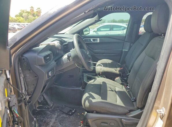 1FM5K8AC8LGD01906 2020 FORD EXPLORER Beige წინა სალონის ხედი