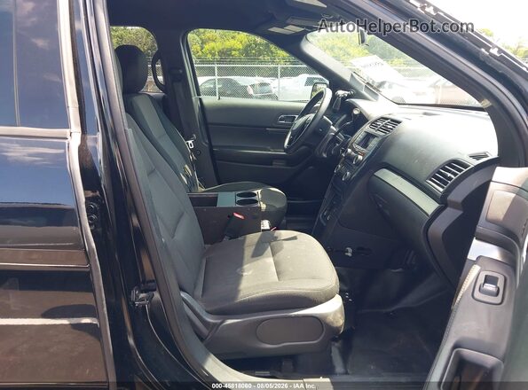 1FM5K8AR0HGD22597 2017 FORD UTILITY POLICE INTERCEPTOR Black Widok wnętrza z przodu