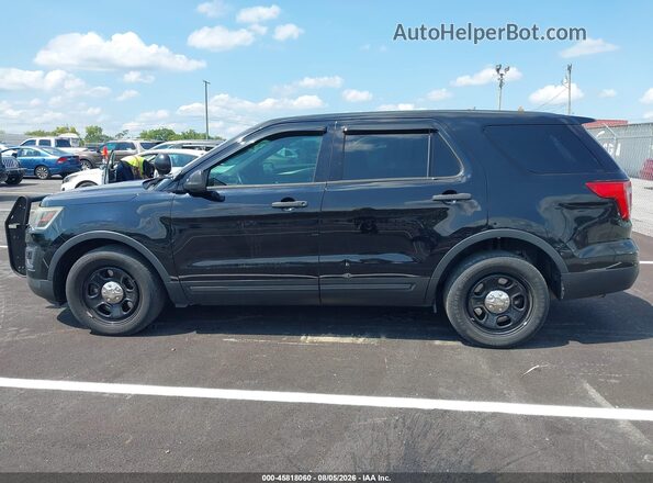 1FM5K8AR0HGD22597 2017 FORD UTILITY POLICE INTERCEPTOR Black Widok wnętrza z tyłu