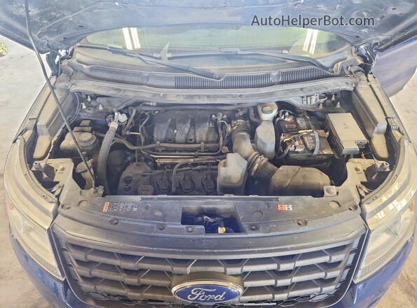 1FM5K8AR1GGA19231 2016 FORD EXPLORER Blue Սալոնի հետևի տեսք