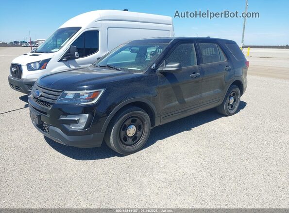 1FM5K8AR2HGE14066 2017 FORD UTILITY POLICE INTERCEPTOR Black Front left