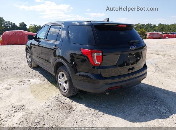 1FM5K8AR2JGC77314 2018 FORD POLICE INTERCEPTOR Black Trasero izquierdo