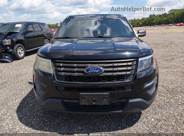 1FM5K8AR3GGC50471 2016 FORD UTILITY POLICE INTERCEPTOR Черный Вид спереди