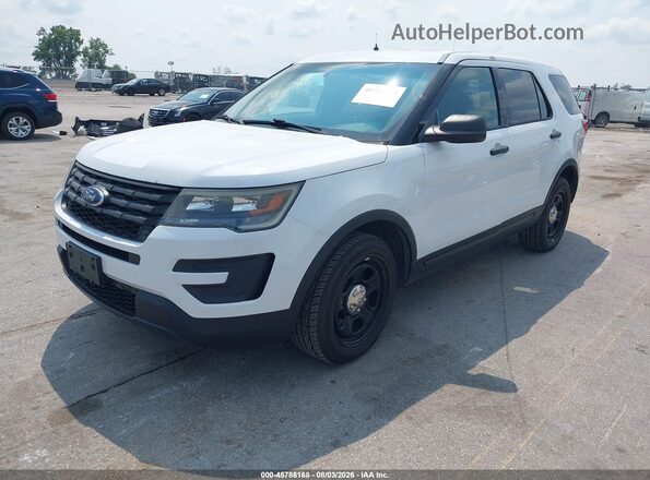 1FM5K8AR5GGA37330 2016 FORD UTILITY POLICE INTERCEPTOR White Առջևի ձախ երեք քառորդ տեսարան