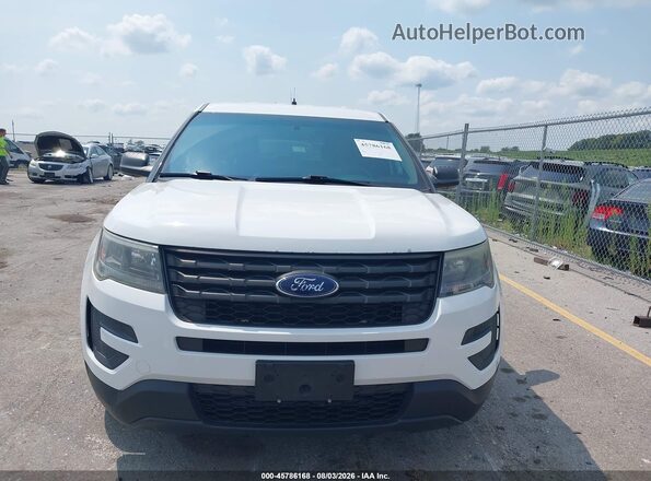 1FM5K8AR5GGA37330 2016 FORD UTILITY POLICE INTERCEPTOR White Դիմացի տեսք