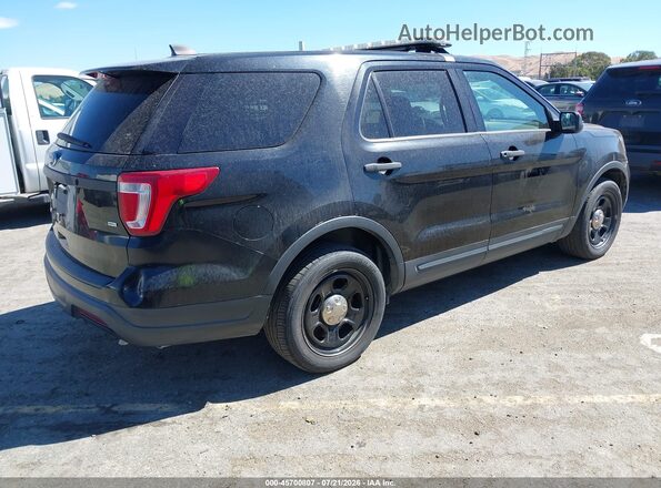 1FM5K8AR5JGC49572 2018 FORD POLICE INTERCEPTOR Black Задня права чверть