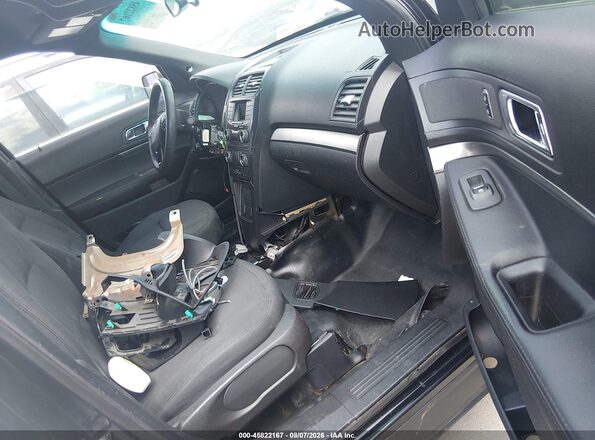1FM5K8AR6HGA36463 2017 FORD UTILITY POLICE INTERCEPTOR Black Widok wnętrza z przodu