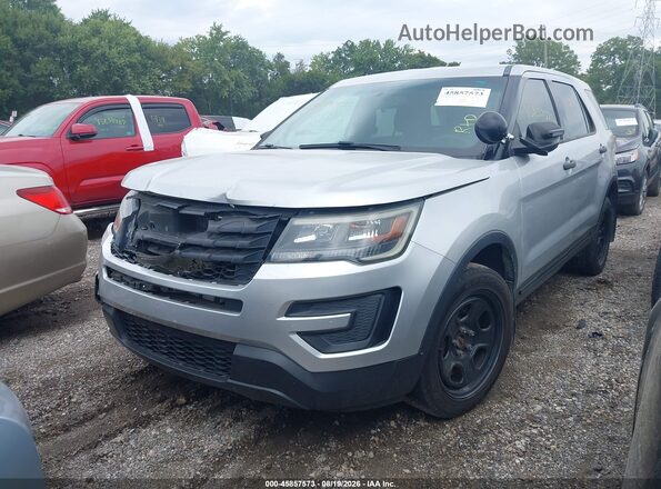 1FM5K8AR7GGC07476 2016 FORD UTILITY POLICE INTERCEPTOR Серебряный Передняя левая четверть
