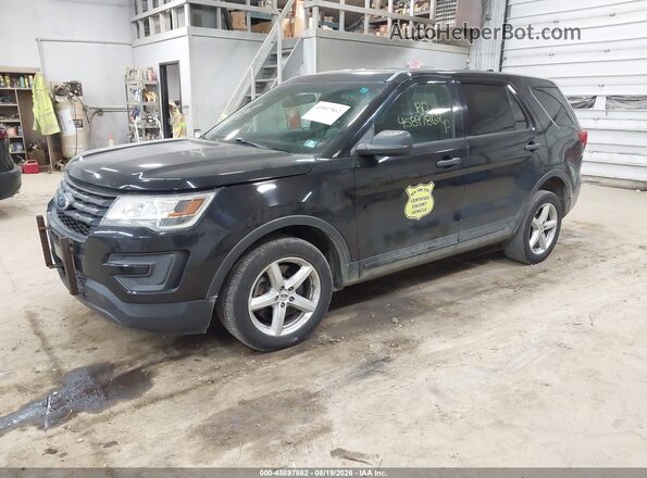 1FM5K8AR8GGA29142 2016 FORD UTILITY POLICE INTERCEPTOR Черный Передняя левая четверть