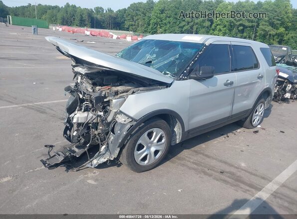 1FM5K8AR8GGC26036 2016 FORD UTILITY POLICE INTERCEPTOR Silver Przód lewy