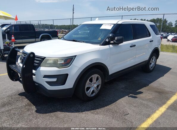1FM5K8AR8GGD31305 2016 FORD UTILITY POLICE INTERCEPTOR White Przód lewy