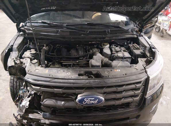 1FM5K8AR8HGD66847 2017 FORD UTILITY POLICE INTERCEPTOR Black Widok z tyłu