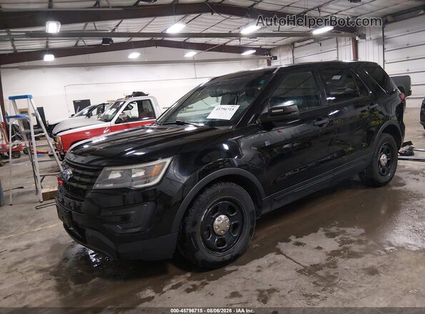 1FM5K8AR8HGD66847 2017 FORD UTILITY POLICE INTERCEPTOR Black Przód lewy