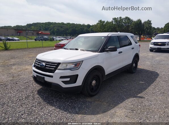 1FM5K8AR8HGE14041 2017 FORD UTILITY POLICE INTERCEPTOR Белый Передняя левая четверть