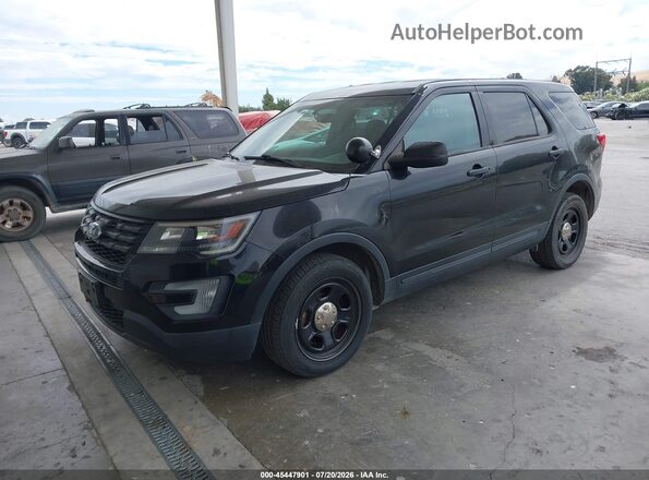 1FM5K8AR8JGC49565 2018 FORD POLICE INTERCEPTOR Black წინა მარცხენა ხედი სამი მეოთხედიდან