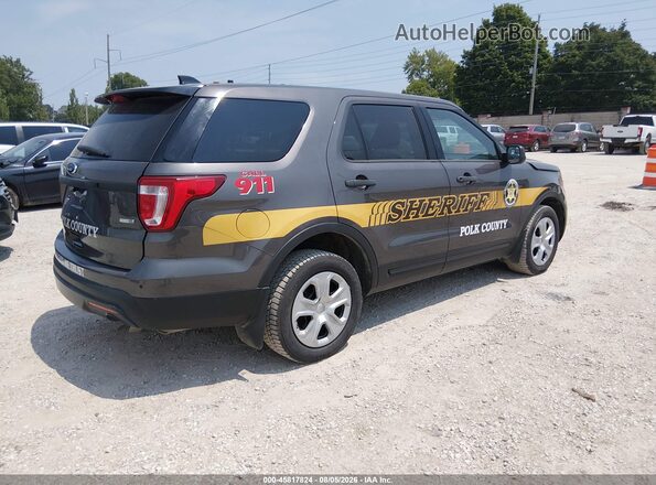 1FM5K8ARXHGC79077 2017 FORD UTILITY POLICE INTERCEPTOR Gray უკანა მარჯვენა