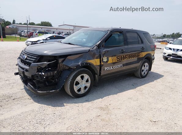 1FM5K8ARXHGC79077 2017 FORD UTILITY POLICE INTERCEPTOR Gray წინა მარცხენა ხედი სამი მეოთხედიდან