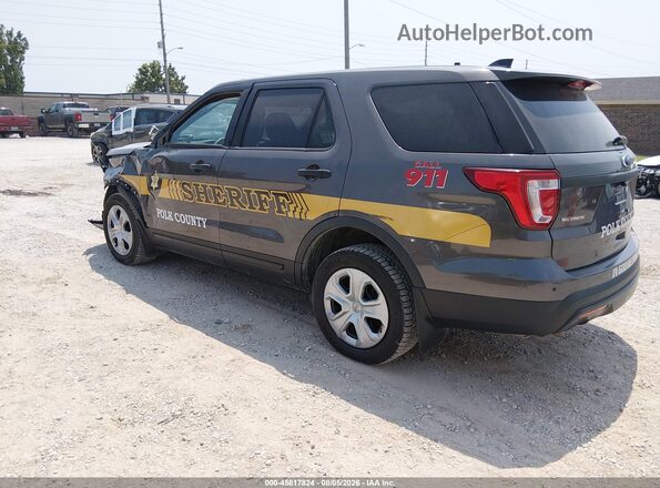 1FM5K8ARXHGC79077 2017 FORD UTILITY POLICE INTERCEPTOR Gray უკანა მარცხენა