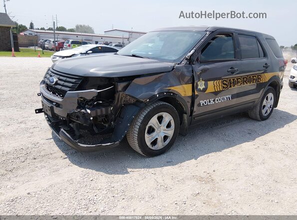 1FM5K8ARXHGC79077 2017 FORD UTILITY POLICE INTERCEPTOR Gray წინა ხედი