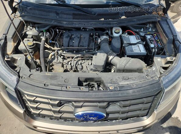 1FM5K8ARXKGA64953 2019 FORD EXPLORER Beige Vista interior trasera