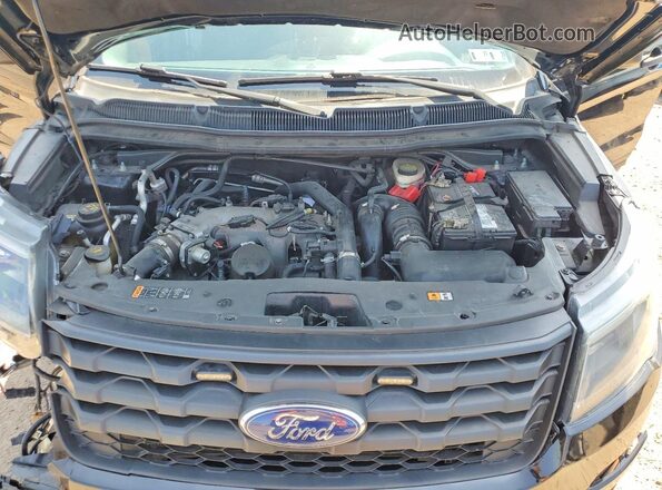 1FM5K8AT6HGD59522 2017 FORD EXPLORER Черный Вид подкапотного пространства