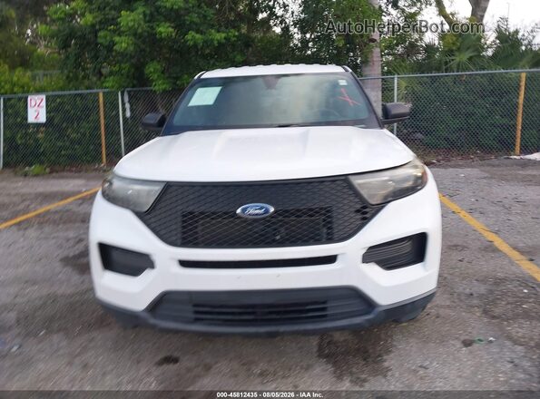 1FM5K8AW0LGC02426 2020 FORD POLICE INTERCEPTOR White Widok zestawu wskaźników