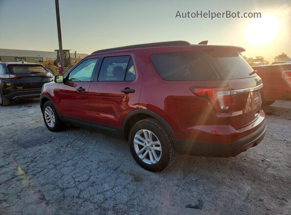 1FM5K8B80HGC83807 2017 FORD EXPLORER Burgundy Trasero izquierdo