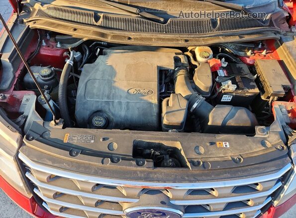 1FM5K8B80HGC83807 2017 FORD EXPLORER Burgundy Vista del compartimento del motor