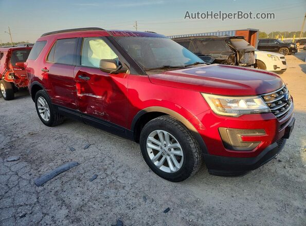 1FM5K8B80HGC83807 2017 FORD EXPLORER Burgundy Delantero derecho