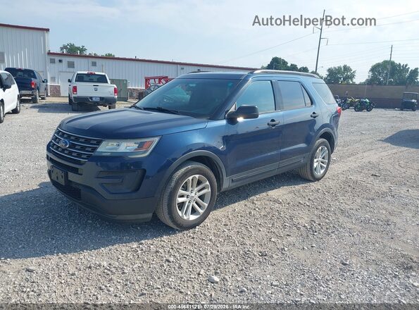 1FM5K8B81HGA13520 2017 FORD EXPLORER Blue Առջևի ձախ երեք քառորդ տեսարան
