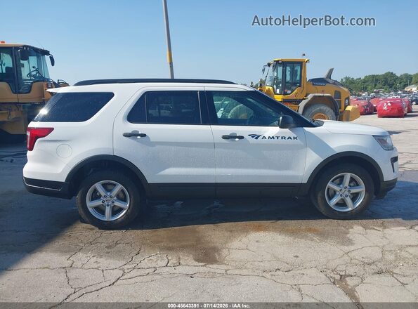 1FM5K8B81JGC45525 2018 FORD EXPLORER White Widok wnętrza z tyłu