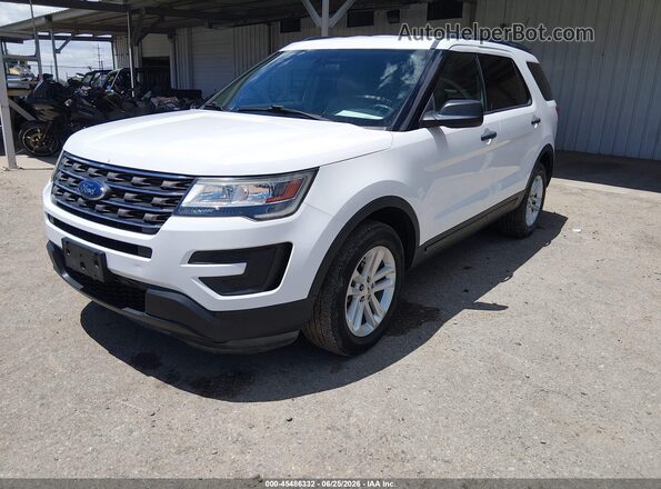 1FM5K8B82HGC91908 2017 FORD EXPLORER White წინა მარცხენა ხედი სამი მეოთხედიდან