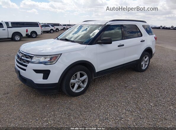 1FM5K8B82JGC77528 2018 FORD EXPLORER White Vista tres cuartos delantera izquierda