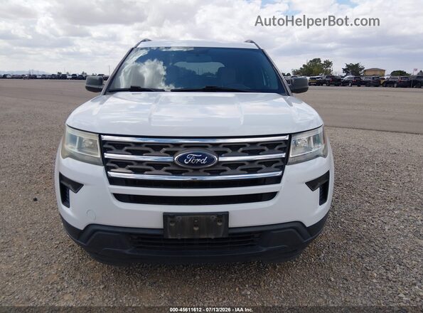 1FM5K8B82JGC77528 2018 FORD EXPLORER White Vista del cuadro de instrumentos