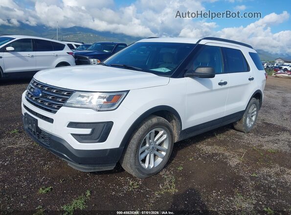 1FM5K8B83GGC51822 2016 FORD EXPLORER Белый Передняя левая четверть