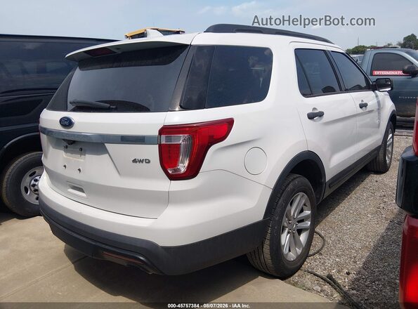 1FM5K8B83HGD72223 2017 FORD EXPLORER White Trasero derecho