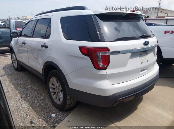 1FM5K8B83HGD72223 2017 FORD EXPLORER White Trasero izquierdo