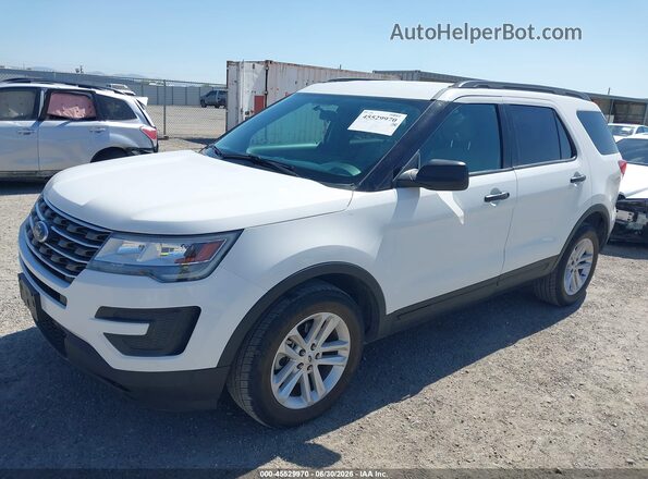 1FM5K8B84HGD18610 2017 FORD EXPLORER White Առջևի ձախ երեք քառորդ տեսարան