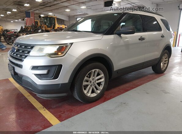 1FM5K8B84HGD23001 2017 FORD EXPLORER Серебряный Передняя левая четверть