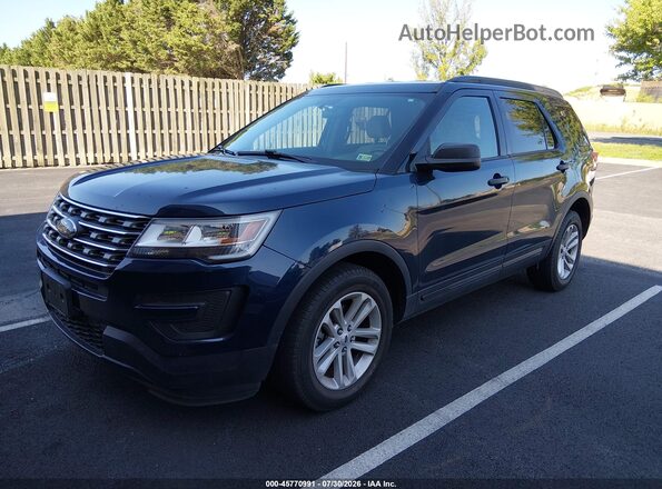 1FM5K8B84HGD72229 2017 FORD EXPLORER Blue Front left
