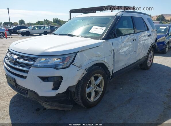 1FM5K8B84JGC00806 2018 FORD EXPLORER Белый Передняя левая четверть