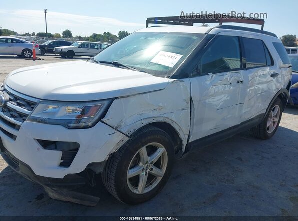 1FM5K8B84JGC00806 2018 FORD EXPLORER Белый Вид спереди