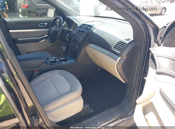 1FM5K8B84JGC45499 2018 FORD EXPLORER Black Вид салону спереду