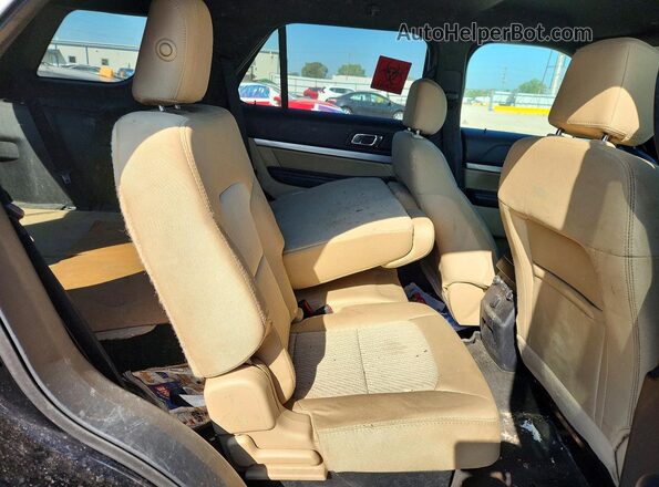 1FM5K8B85HGD07132 2017 FORD EXPLORER Черный Вид задней части салона
