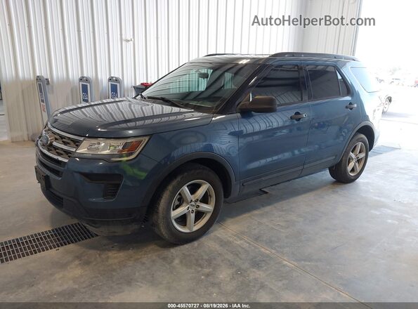 1FM5K8B85JGC45477 2018 FORD EXPLORER Blue Передня ліва чверть